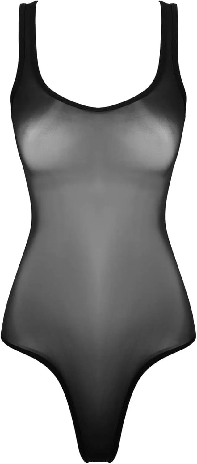 Lace Bodysuit Women'S 1 Piece Backless Mesh Bodysuit Neck Lace Up Sheer Teddy Nightie Lace Up Lingerie Fishing
