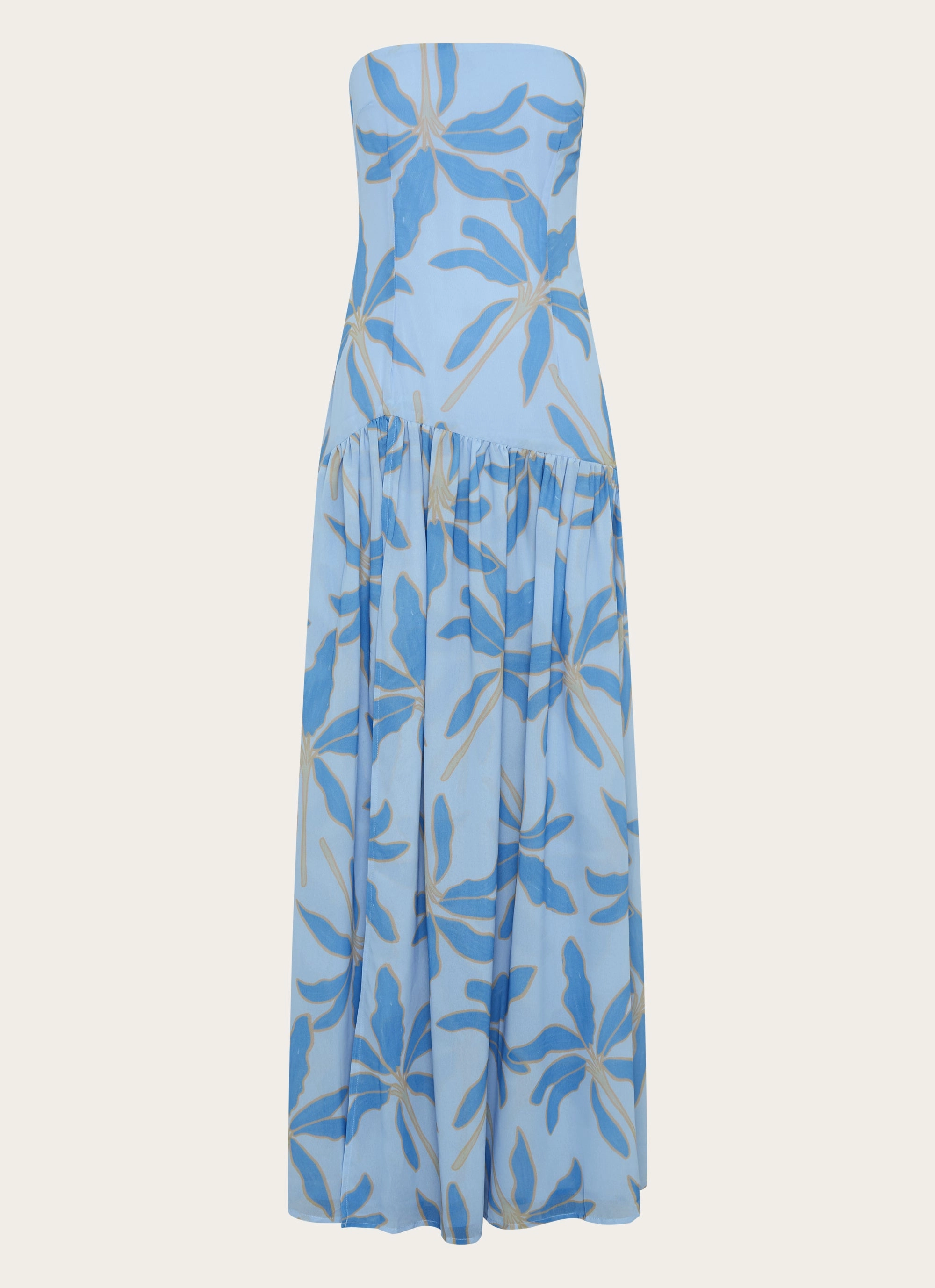 Versatile party outfit Body Fit Eden Strapless Maxi Dress - Opulent Blue