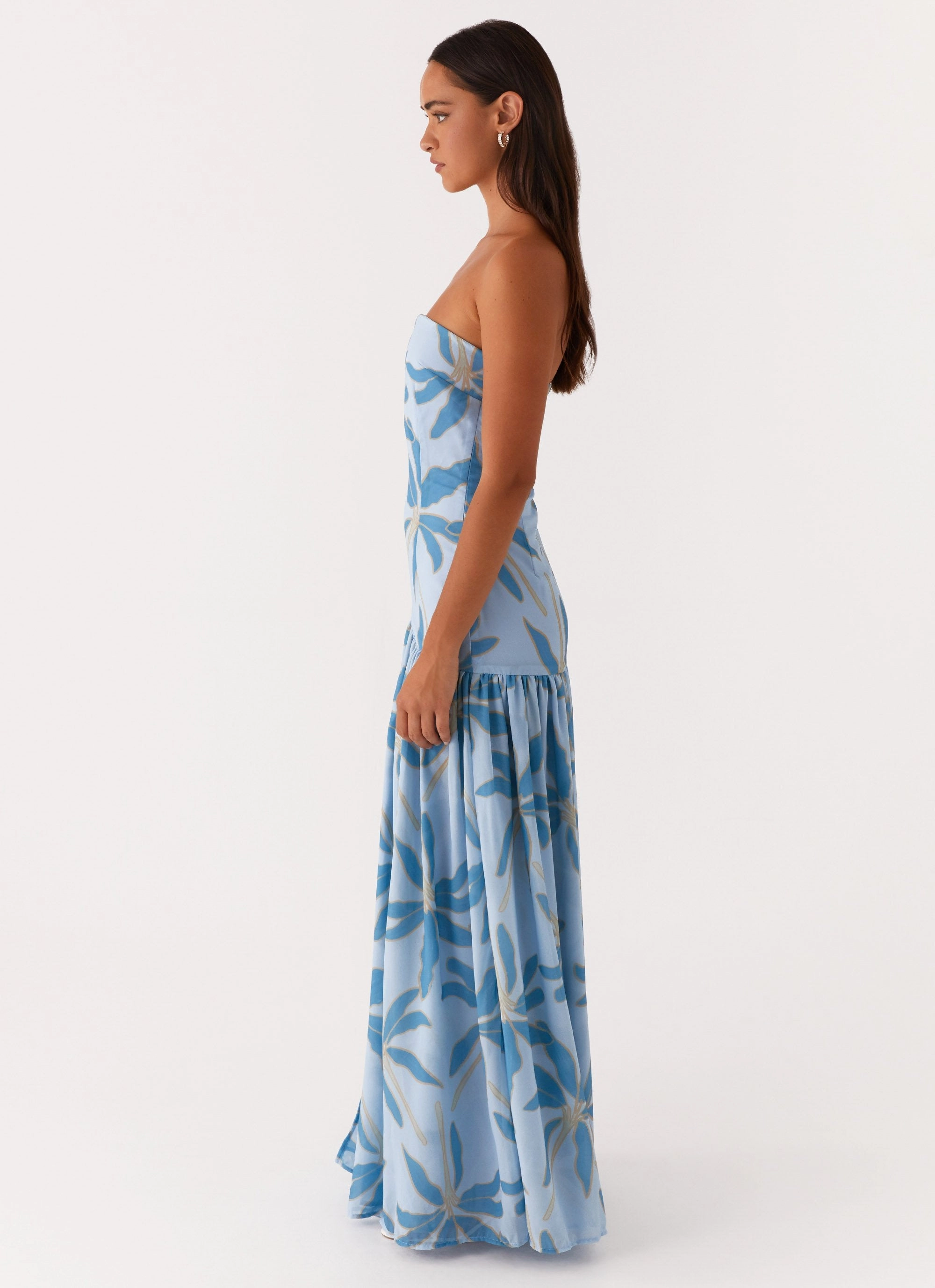 Office Mood Eden Strapless Maxi Dress - Opulent Blue