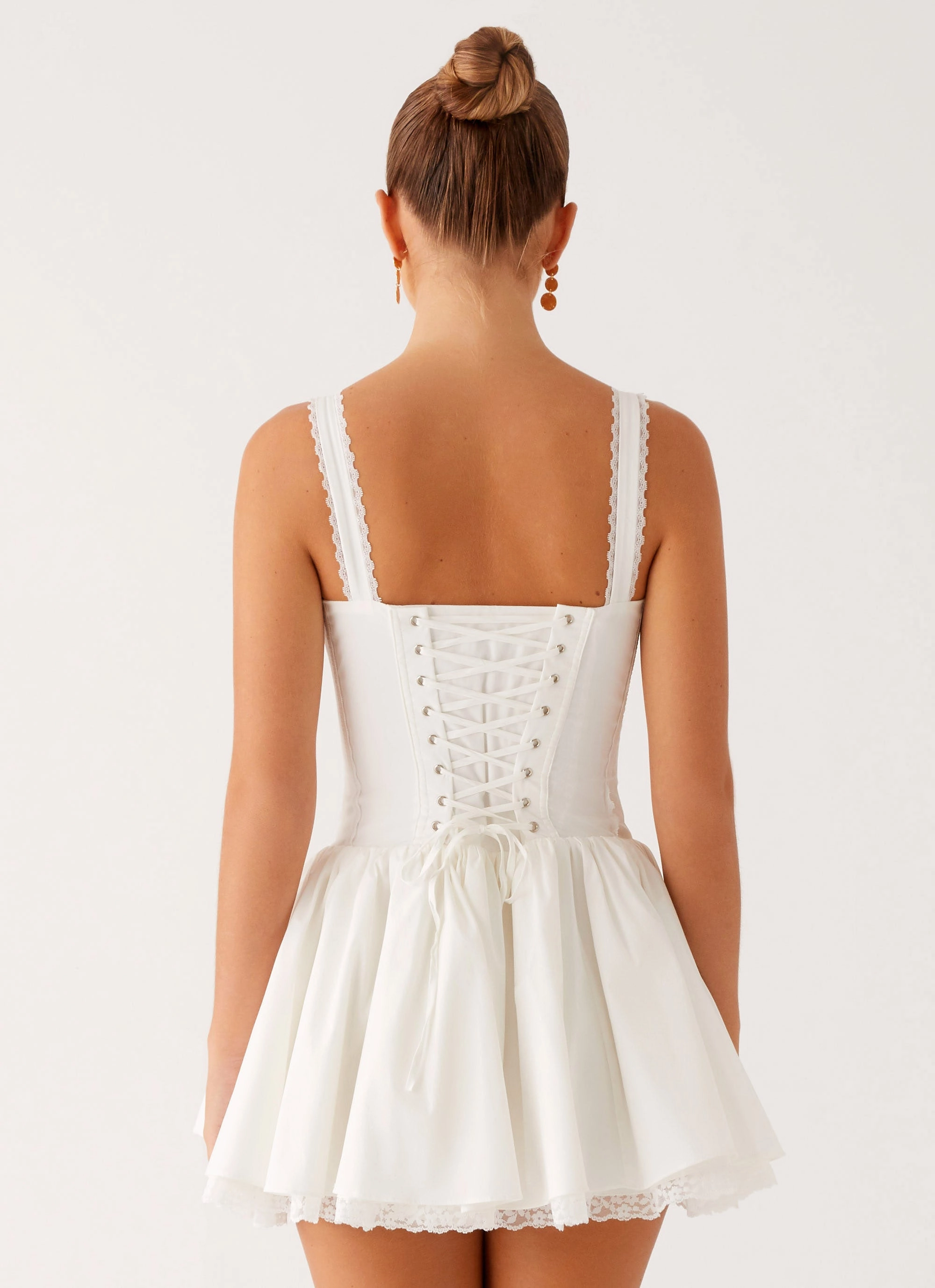 Lacie Mini Dress - White Edgy Twist