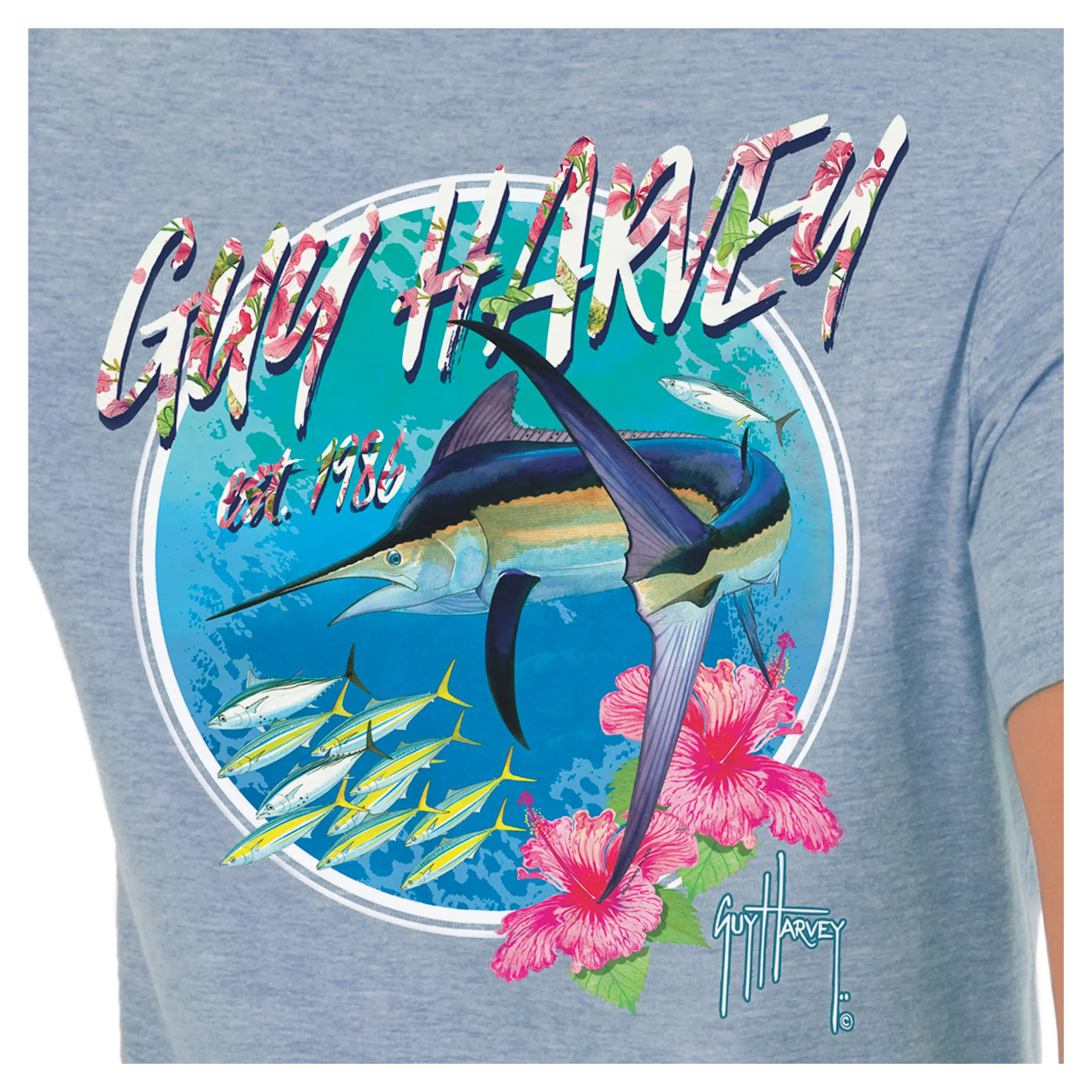 Ladies Marlin Runner Short Sleeve V-Neck T-Shirt