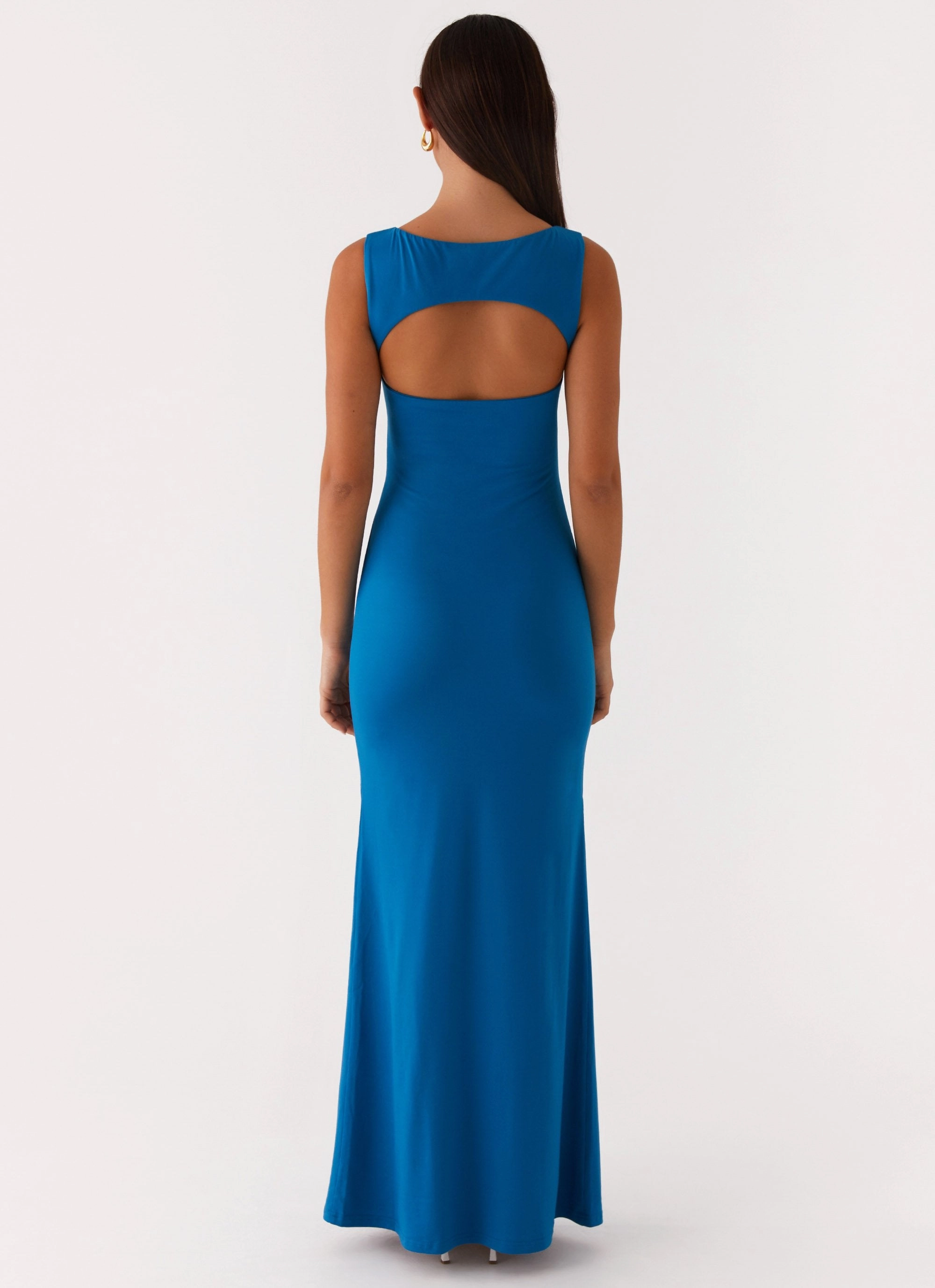 Lagoon Cut Out Maxi Dress - Royal Blue Summer Mood Elegant formal piece