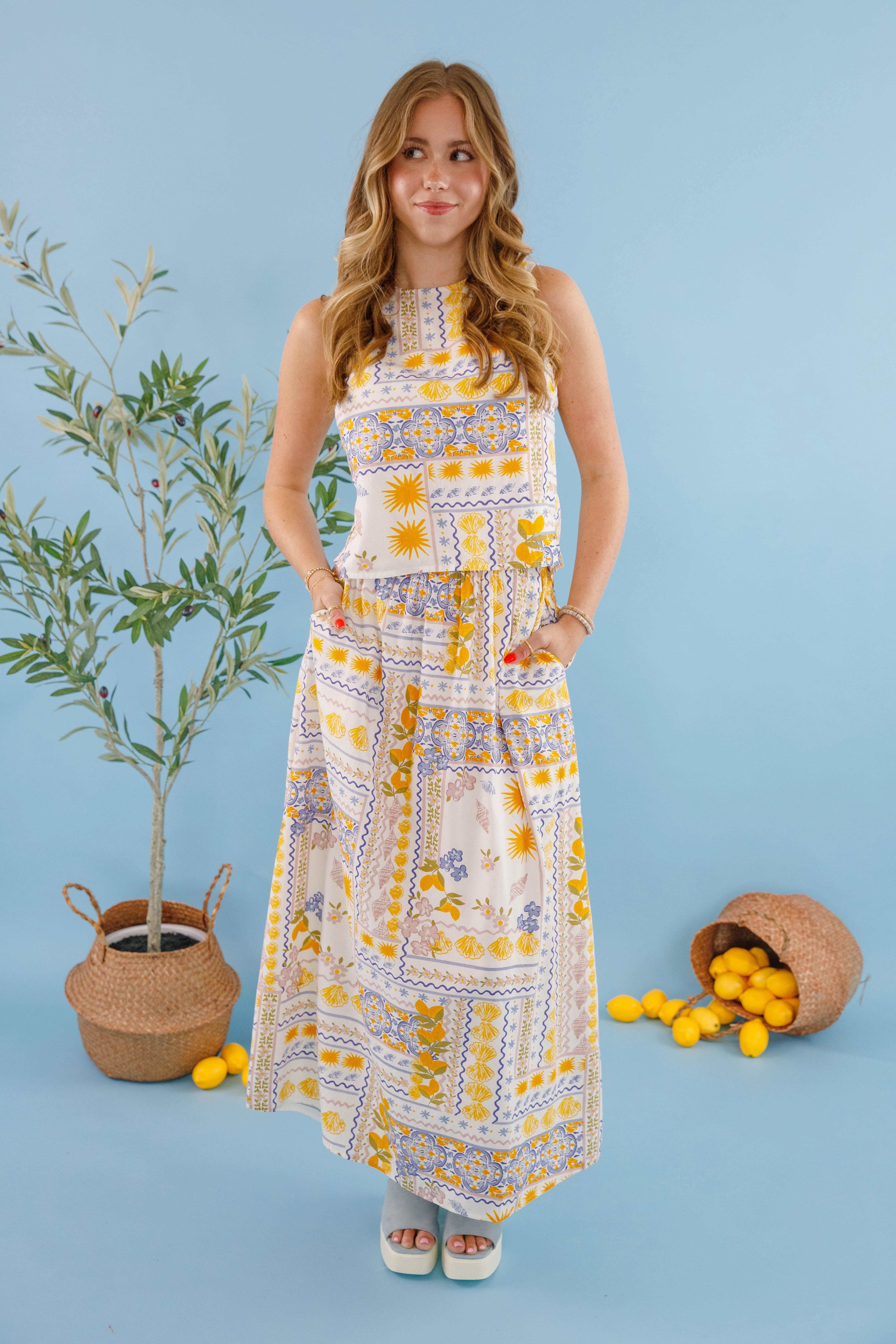 Flattering Look Comfort Design Landa Maxi Skirt