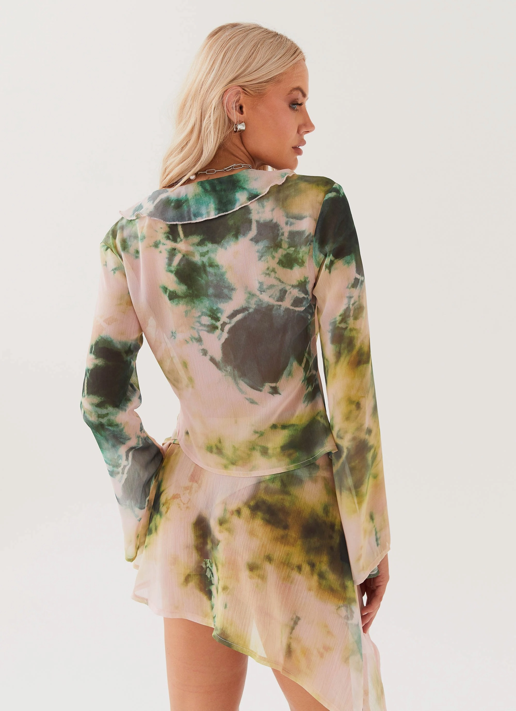 Anti Slip Cuffs Seamless Welded Construction Sariah Tie Long Sleeve Top - Rainforest