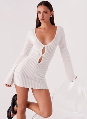 Day Ready Perfect For Work Lavelle Knit Mini Dress - Ivory