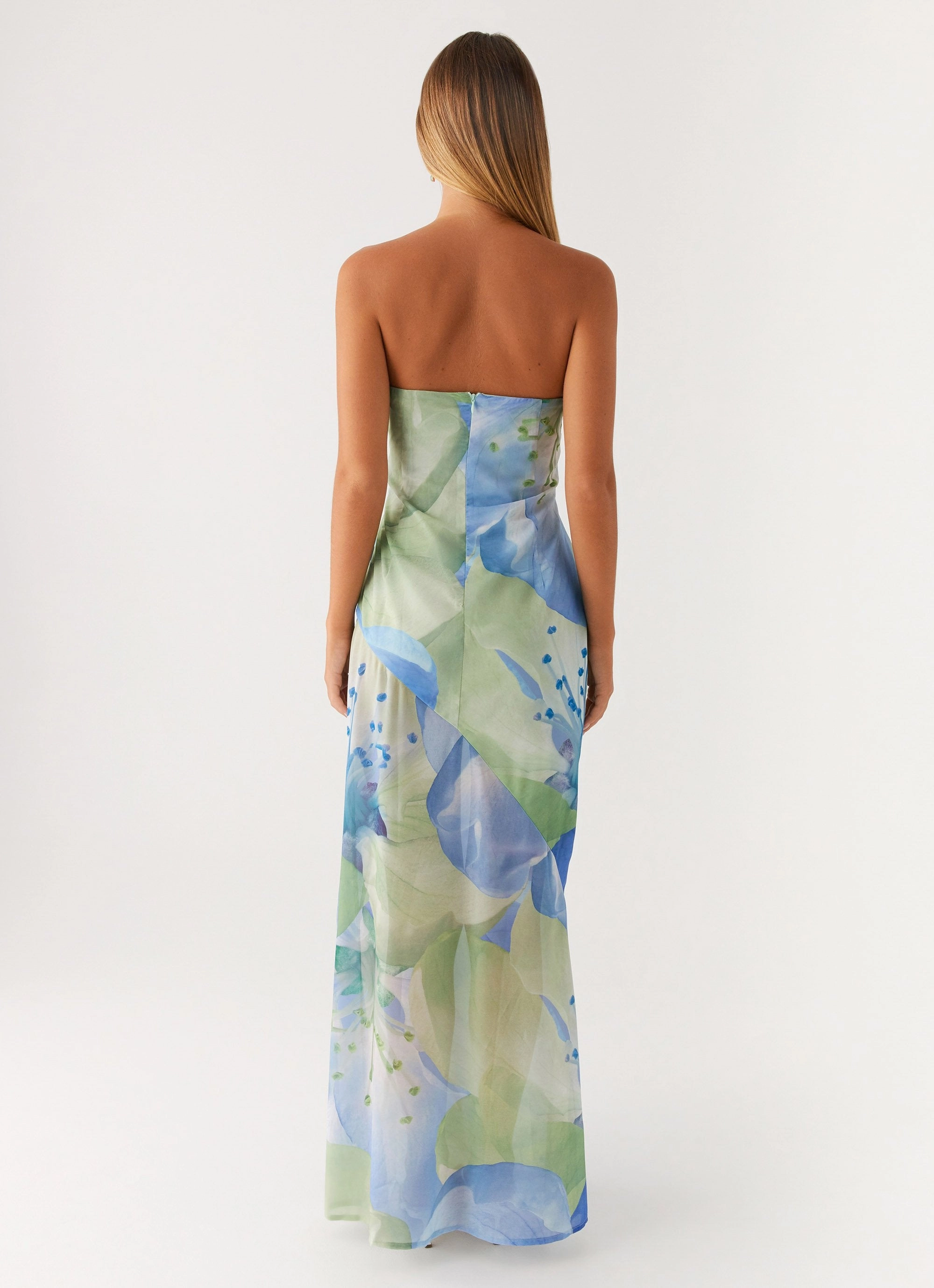 Warm Pink Stain-Guard-Finish Lawson Maxi Dress - Flower Print
