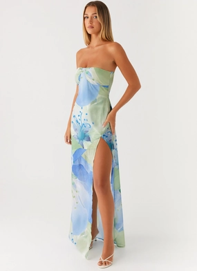 Lawson Maxi Dress - Flower Print Pleated design