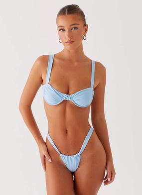 DualLayerVentilation Gala Underwire Bikini Top - Sky Blue
