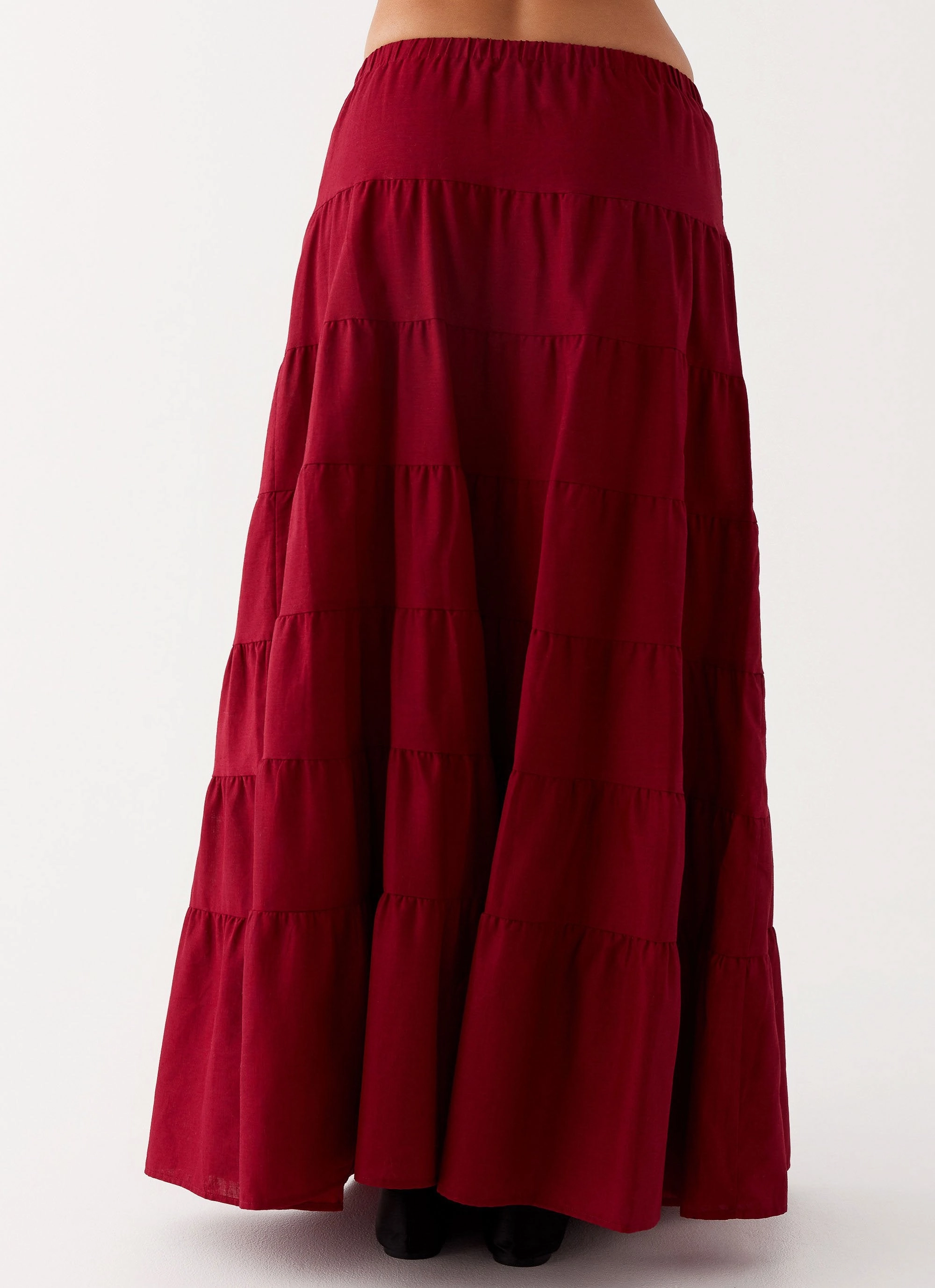 Mariella Linen Maxi Skirt - Maroon Daily Essential Temperature Regulating Membrane