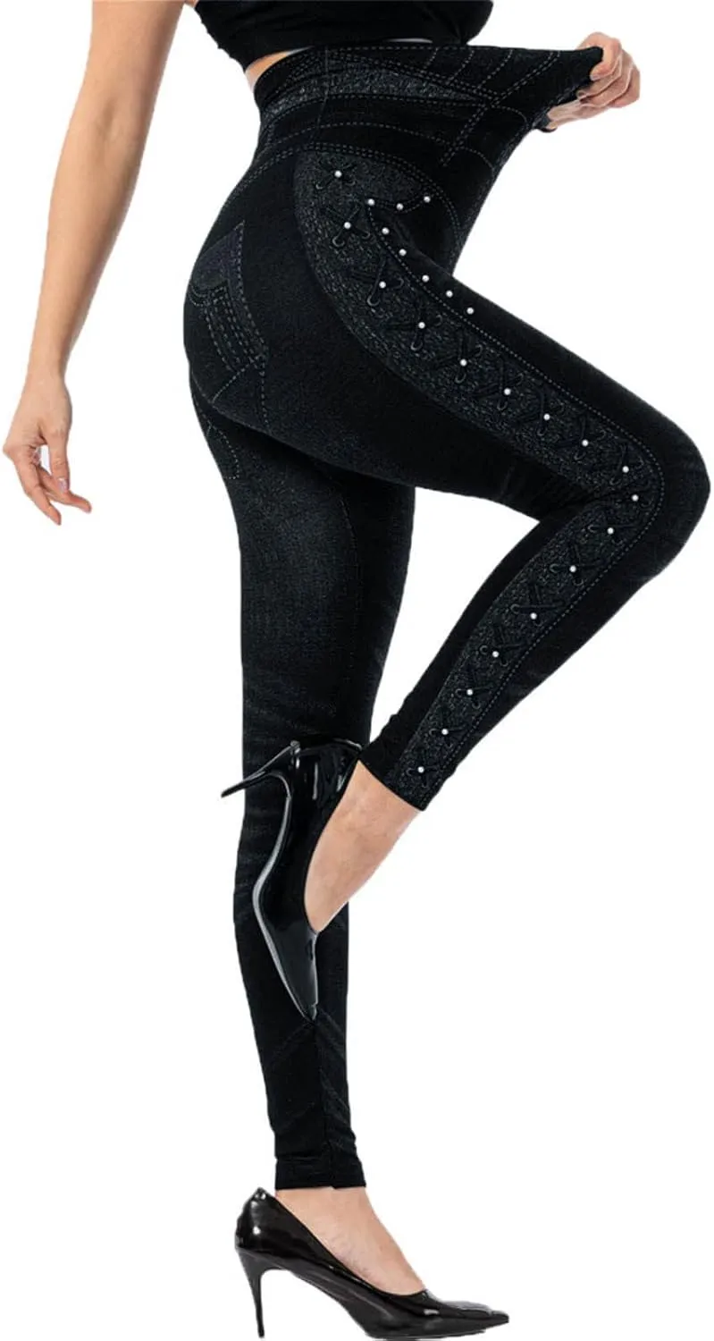 LCMTWX Butt Lifting Leggings for Women Leggings Christmas Pants Slim Long Elastic Pants Butt Lifting Leggings Thermal