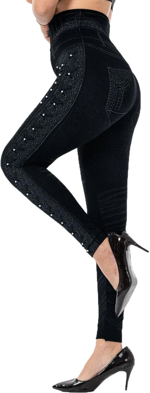 LCMTWX Butt Lifting Leggings for Women Leggings Christmas Pants Slim Long Elastic Pants Butt Lifting Leggings Thermal