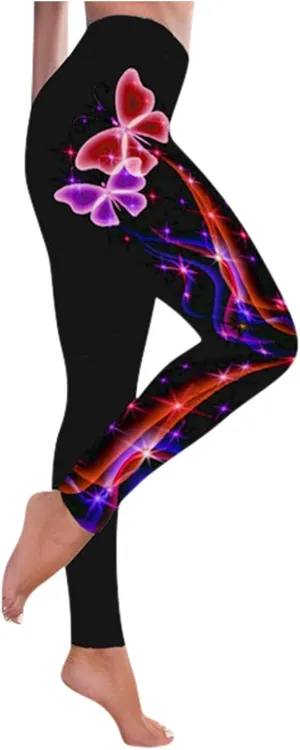 LCMTWX Leggings Sport Pants Yoga Fashion Casual Women High Waist Print Size Pants Leggings