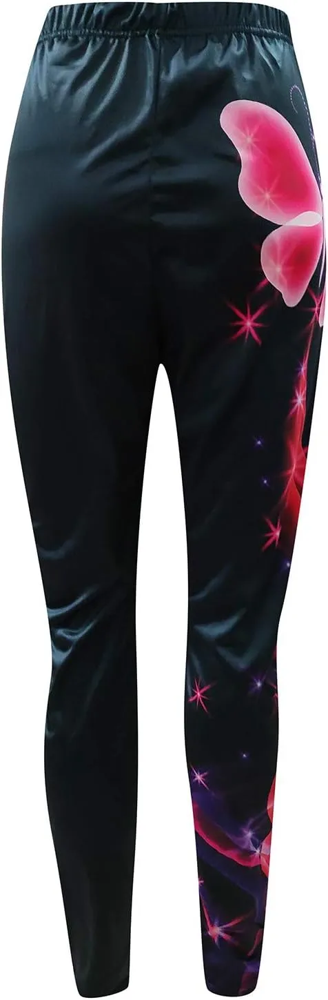 LCMTWX Leggings Sport Pants Yoga Fashion Casual Women High Waist Print Size Pants Leggings