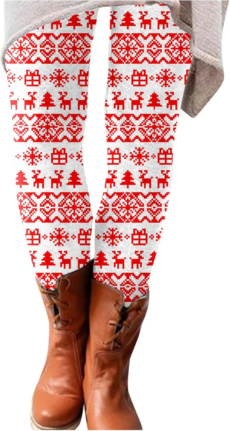 LCMTWX Leggings Sport Pants Yoga Fashion Casual Women High Waist Print Size Pants Leggings