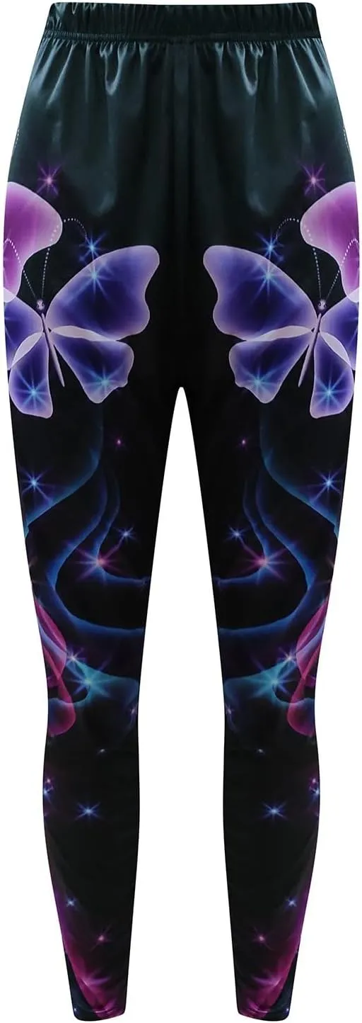 LCMTWX Leggings Sport Pants Yoga Fashion Casual Women High Waist Print Size Pants Leggings