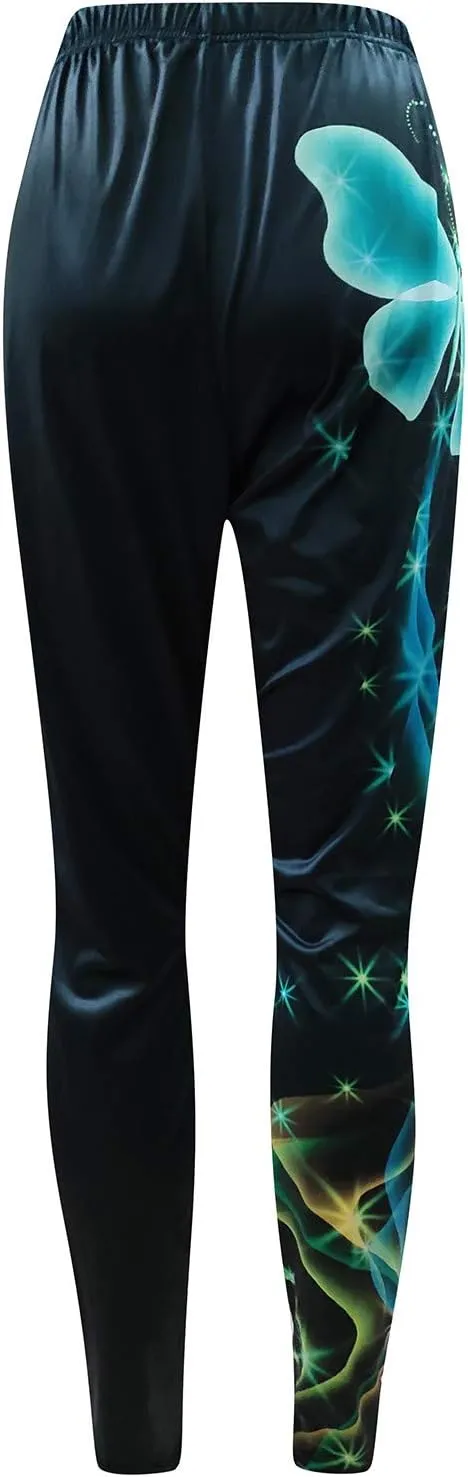 LCMTWX Leggings Sport Pants Yoga Fashion Casual Women High Waist Print Size Pants Leggings