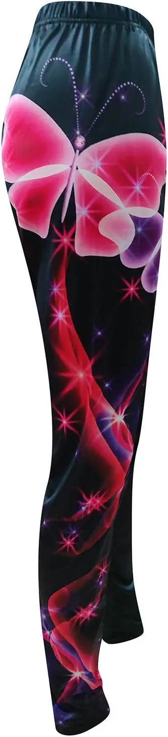 LCMTWX Leggings Sport Pants Yoga Fashion Casual Women High Waist Print Size Pants Leggings