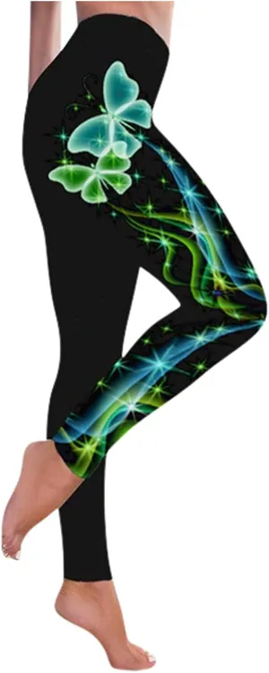 LCMTWX Leggings Sport Pants Yoga Fashion Casual Women High Waist Print Size Pants Leggings