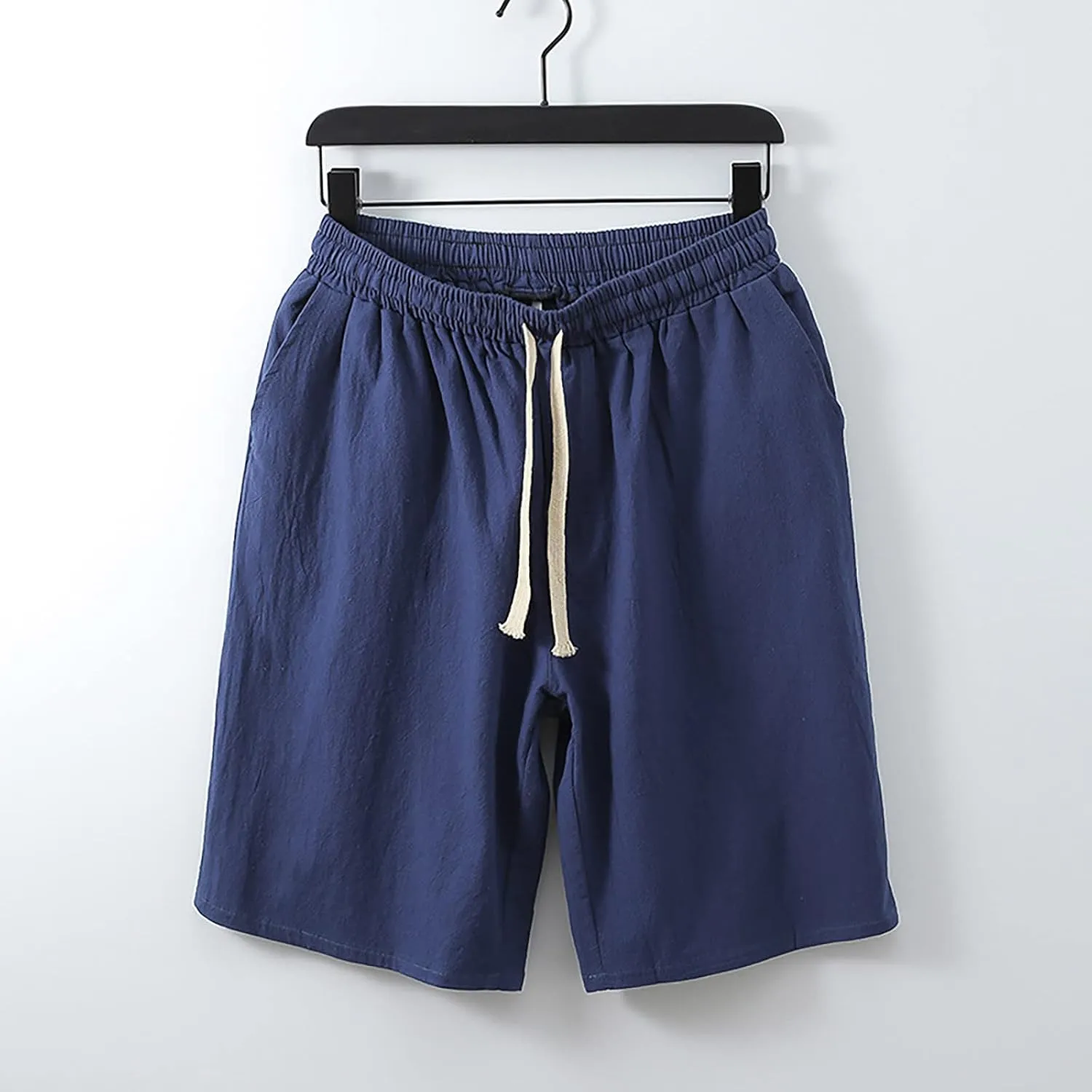LCMTWX Mens Shorts Five Part Pants Casual Solid Color Loose Youth Japanese Retro Breathable Shorts Men Men Cargo Shorts Gym