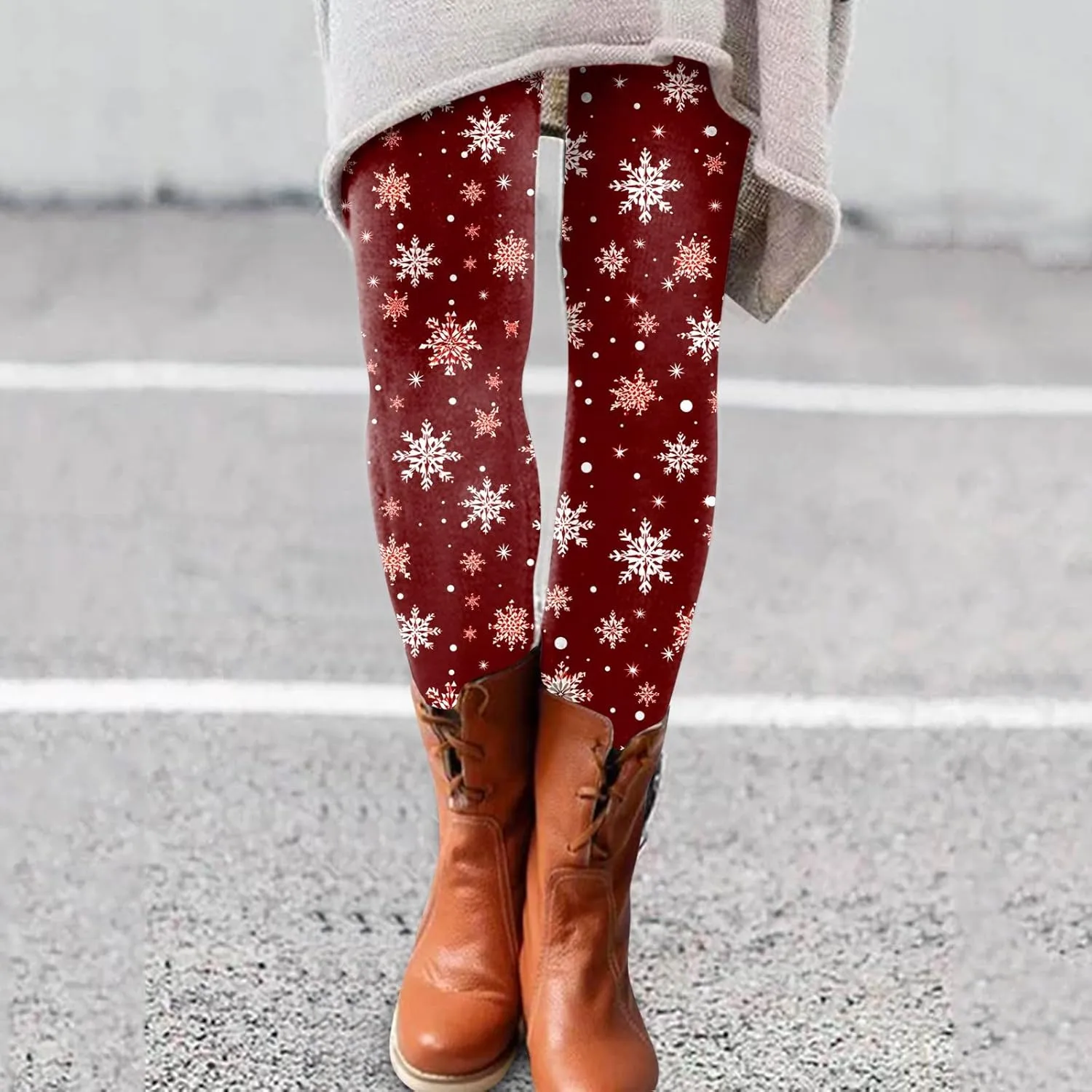 LCMTWX Yoga Wear High Waisted Workout Pants for Women Leggings for Gym Brown Leggings Leggings for Women Soft Christmas