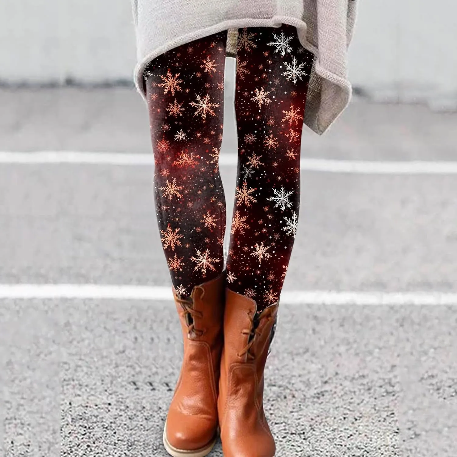 LCMTWX Yoga Wear High Waisted Workout Pants for Women Leggings for Gym Brown Leggings Leggings for Women Soft Christmas
