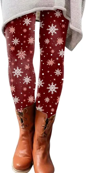 LCMTWX Yoga Wear High Waisted Workout Pants for Women Leggings for Gym Brown Leggings Leggings for Women Soft Christmas