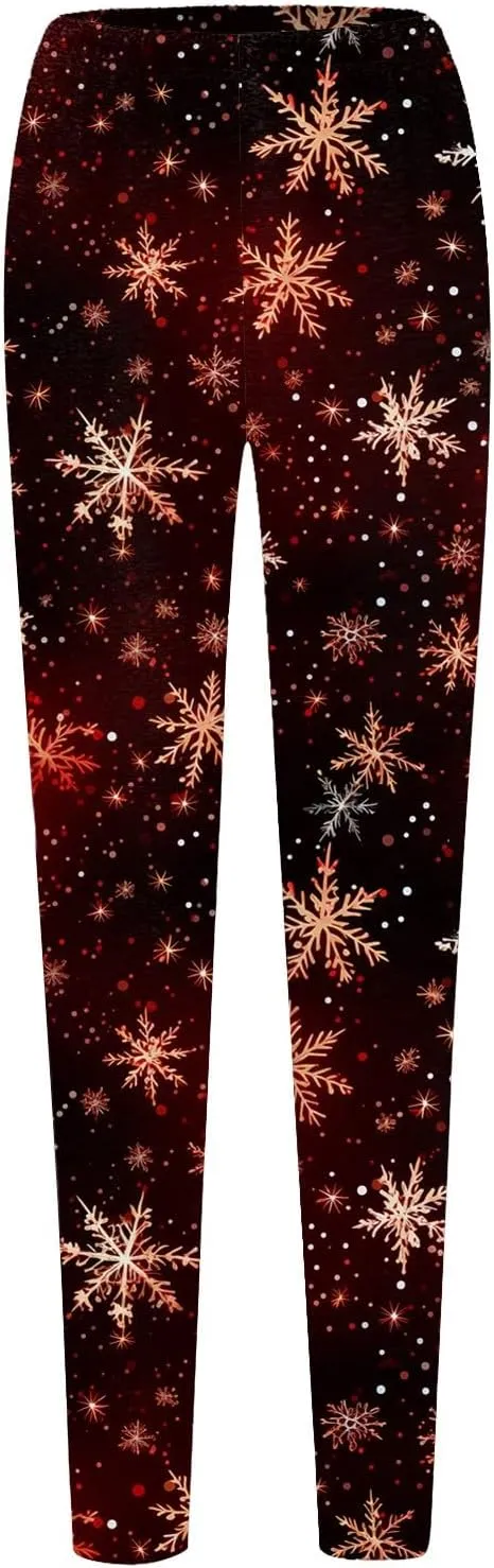 LCMTWX Yoga Wear High Waisted Workout Pants for Women Leggings for Gym Brown Leggings Leggings for Women Soft Christmas