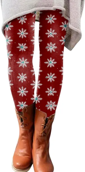 LCMTWX Yoga Wear High Waisted Workout Pants for Women Leggings for Gym Brown Leggings Leggings for Women Soft Christmas