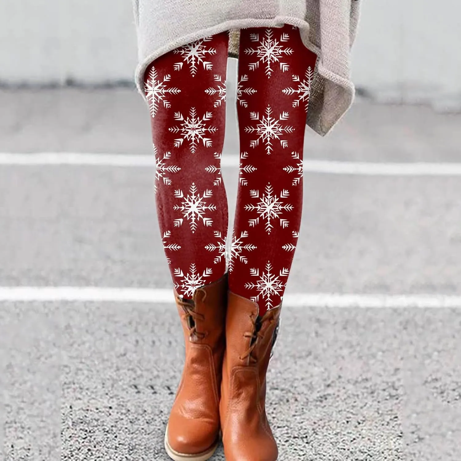 LCMTWX Yoga Wear High Waisted Workout Pants for Women Leggings for Gym Brown Leggings Leggings for Women Soft Christmas