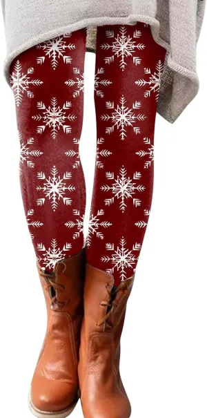 LCMTWX Yoga Wear High Waisted Workout Pants for Women Leggings for Gym Brown Leggings Leggings for Women Soft Christmas