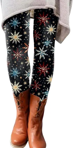 LCMTWX Yoga Wear High Waisted Workout Pants for Women Leggings for Gym Brown Leggings Leggings for Women Soft Christmas
