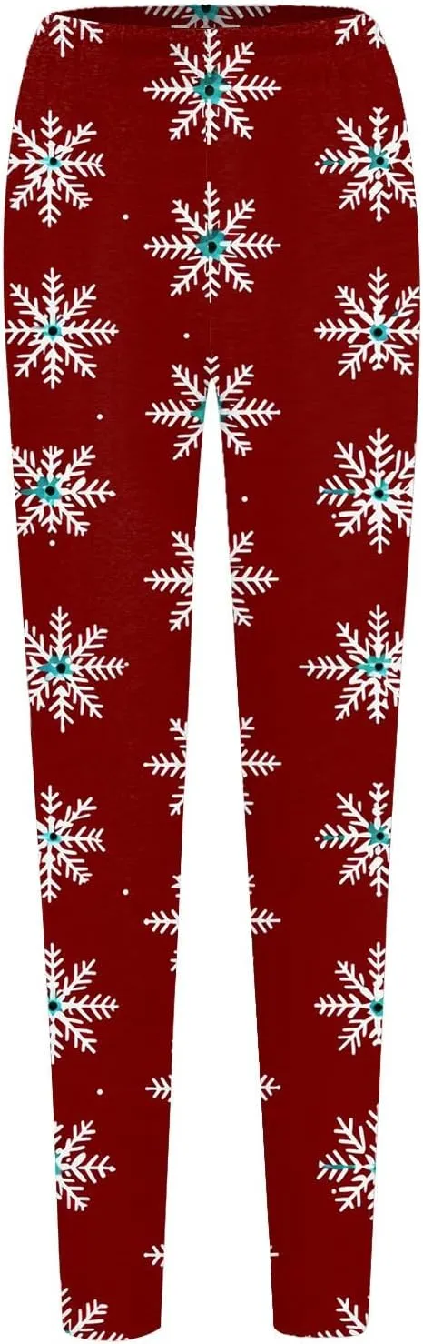LCMTWX Yoga Wear High Waisted Workout Pants for Women Leggings for Gym Brown Leggings Leggings for Women Soft Christmas