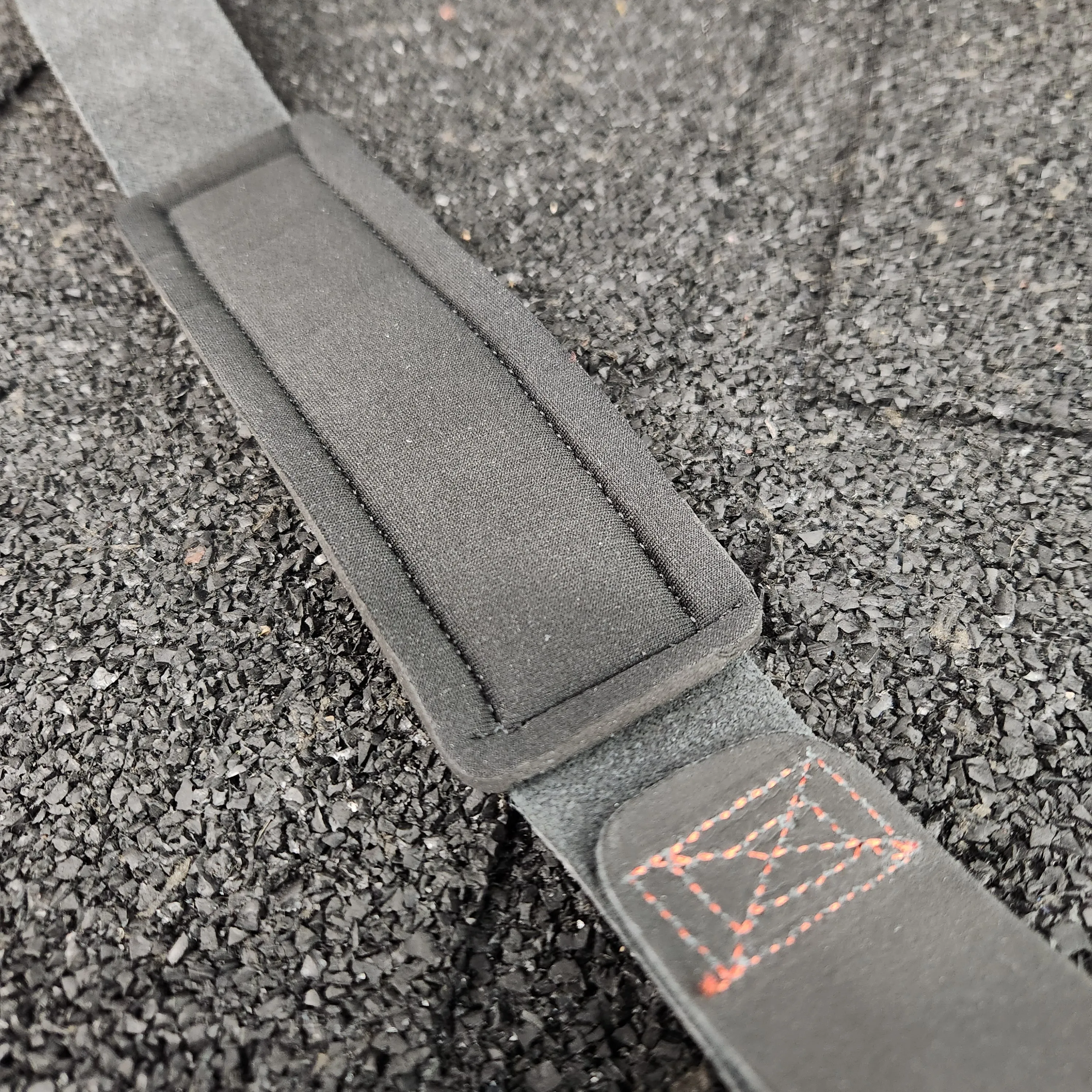 Leather Weightlifting Straps | Black Leather with Neoprene Wrist Padding