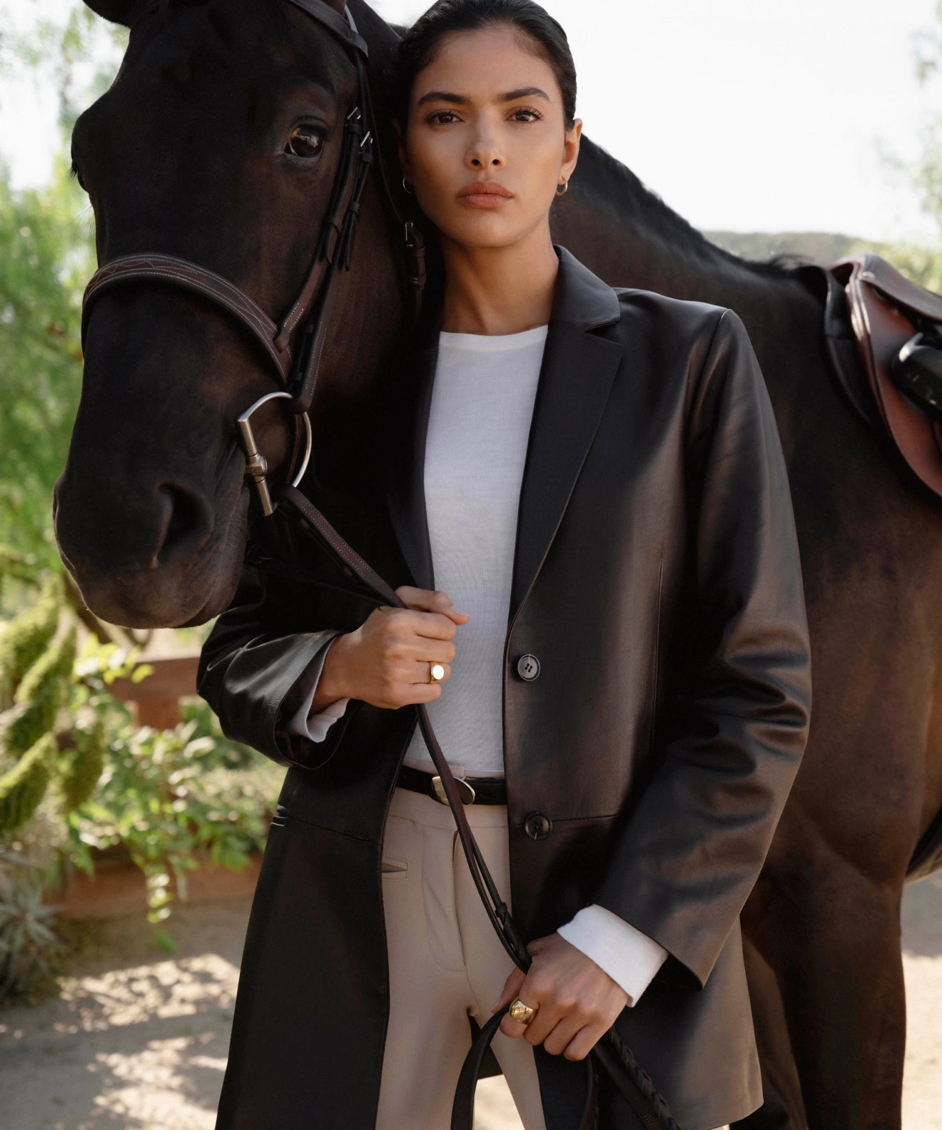 Leather Brooke Blazer Fit For Travel