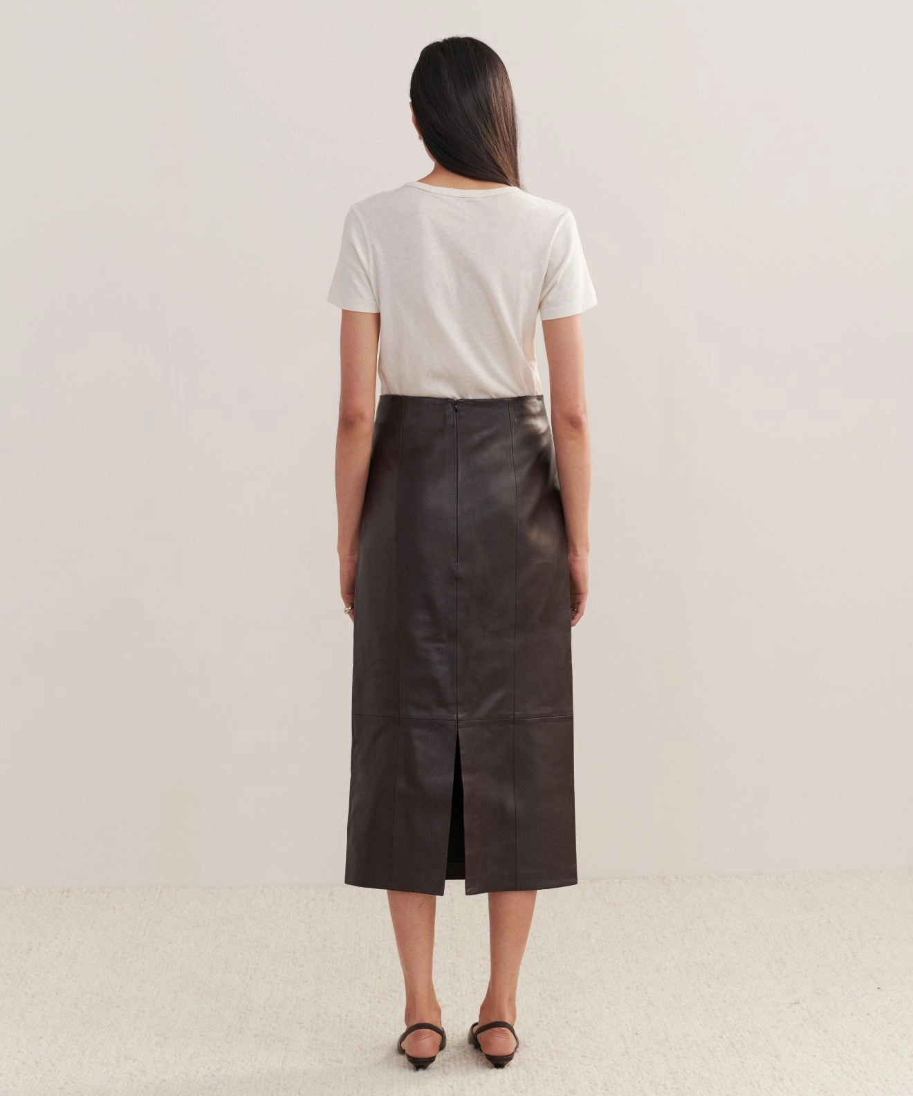 Comfortable Layers Leather Sienna Skirt
