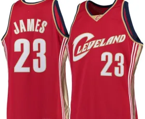 LeBron James Cleveland Cavaliers 2003-04 Red Throwback Basketball Jersey