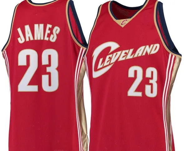 LeBron James Cleveland Cavaliers 2003-04 Red Throwback Basketball Jersey