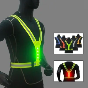 LED Reflective Cycling Running Visibility Vest
