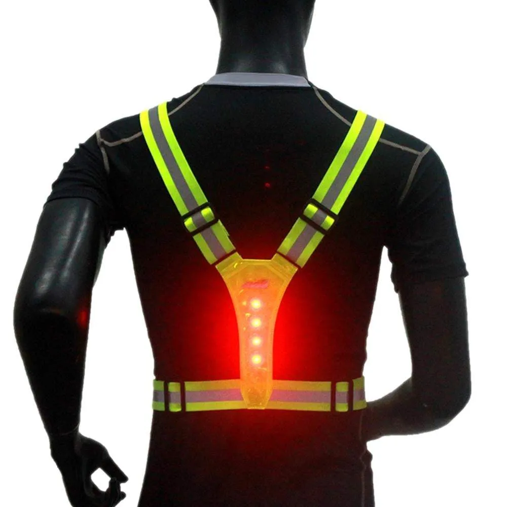 LED Reflective Cycling Running Visibility Vest