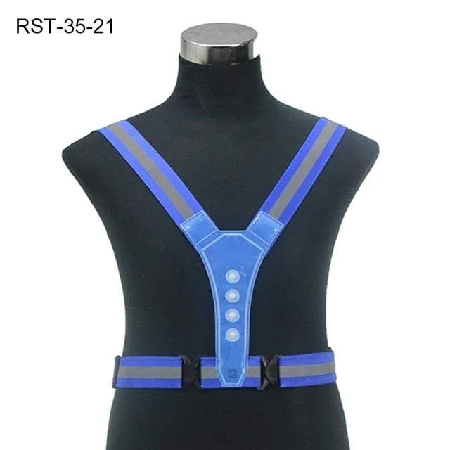 LED Reflective Cycling Running Visibility Vest