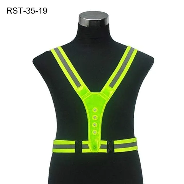 LED Reflective Cycling Running Visibility Vest