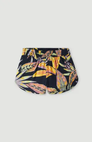 Leiko Beach Shorts | Black Tropical Flower