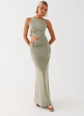 soft look Hip-Flattering Lennox Maxi Dress - Sage