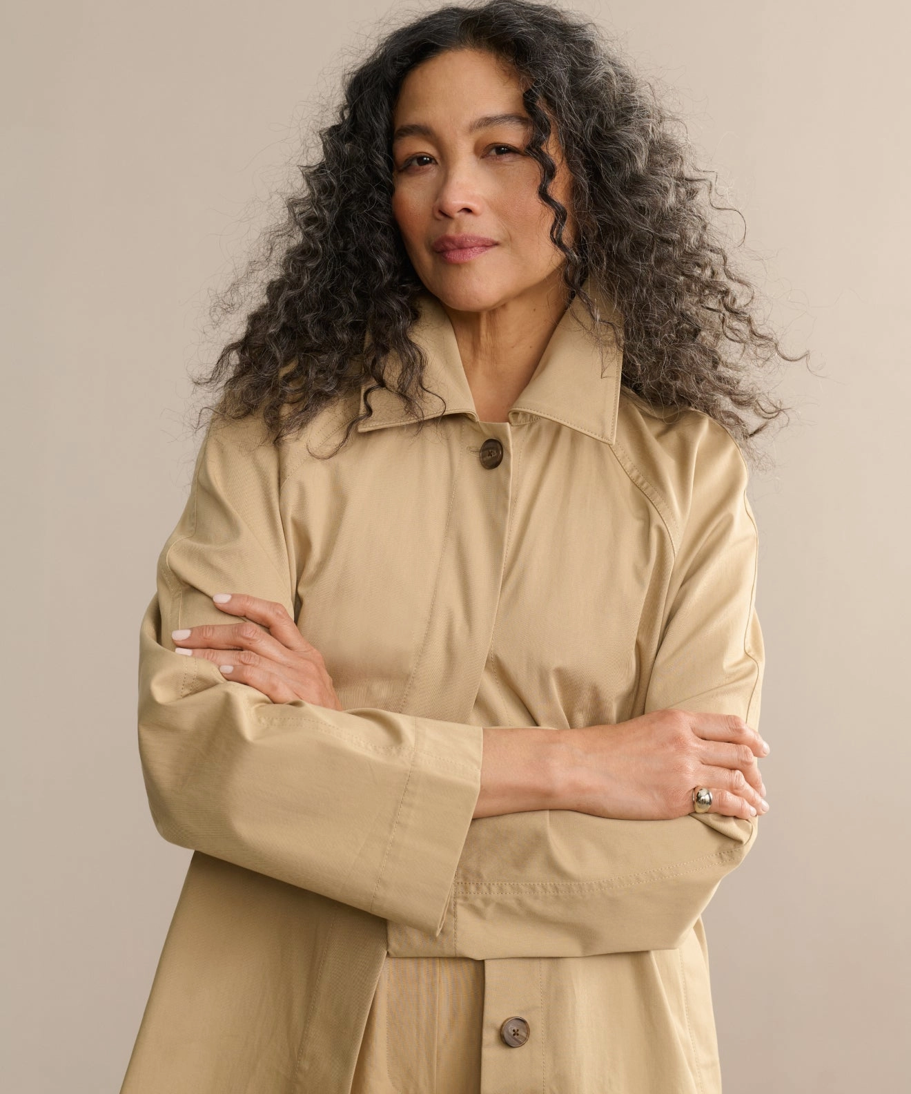 Leo Trench Coat Bonded Hemline