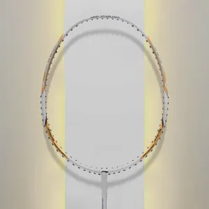 Li-Ning Tectonic 1S Badminton Racket- White / Gold