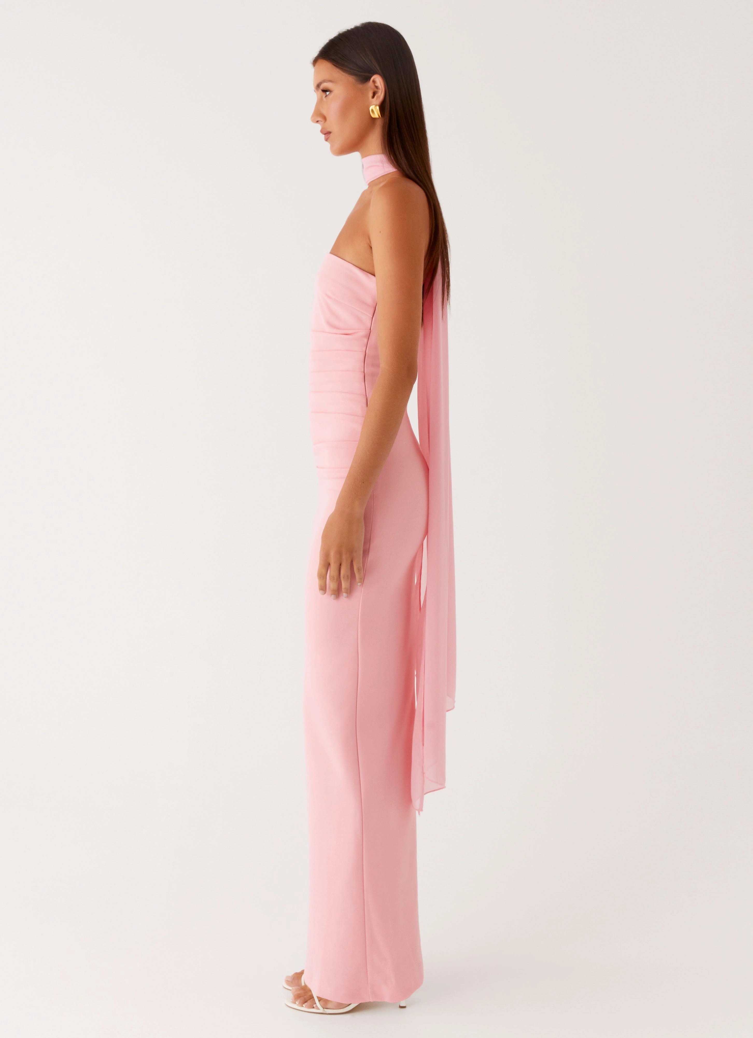 Travel Ready Clean Structure Libra Maxi Dress - Pink