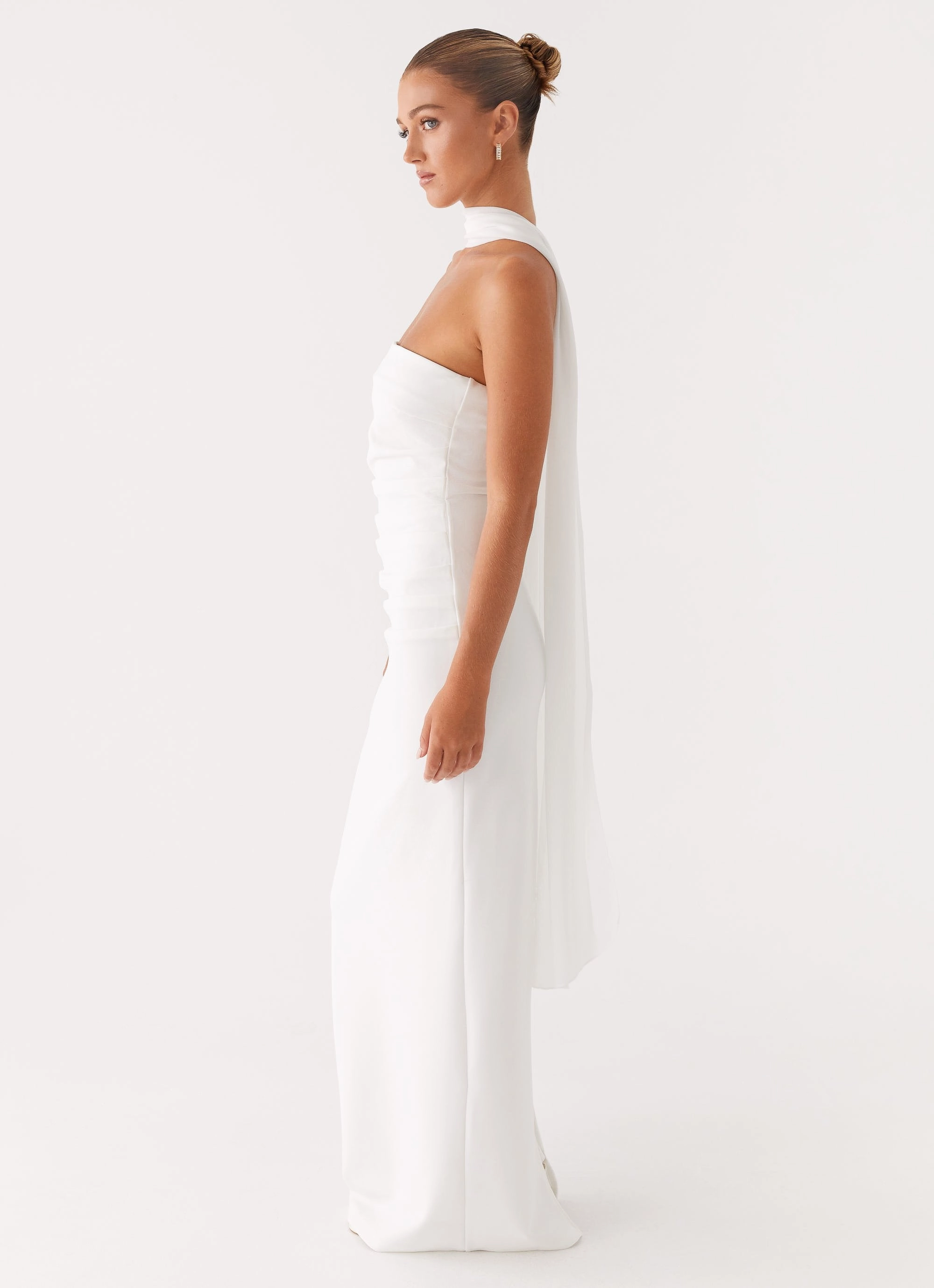 Interchangeable-Detail Libra Maxi Dress - White