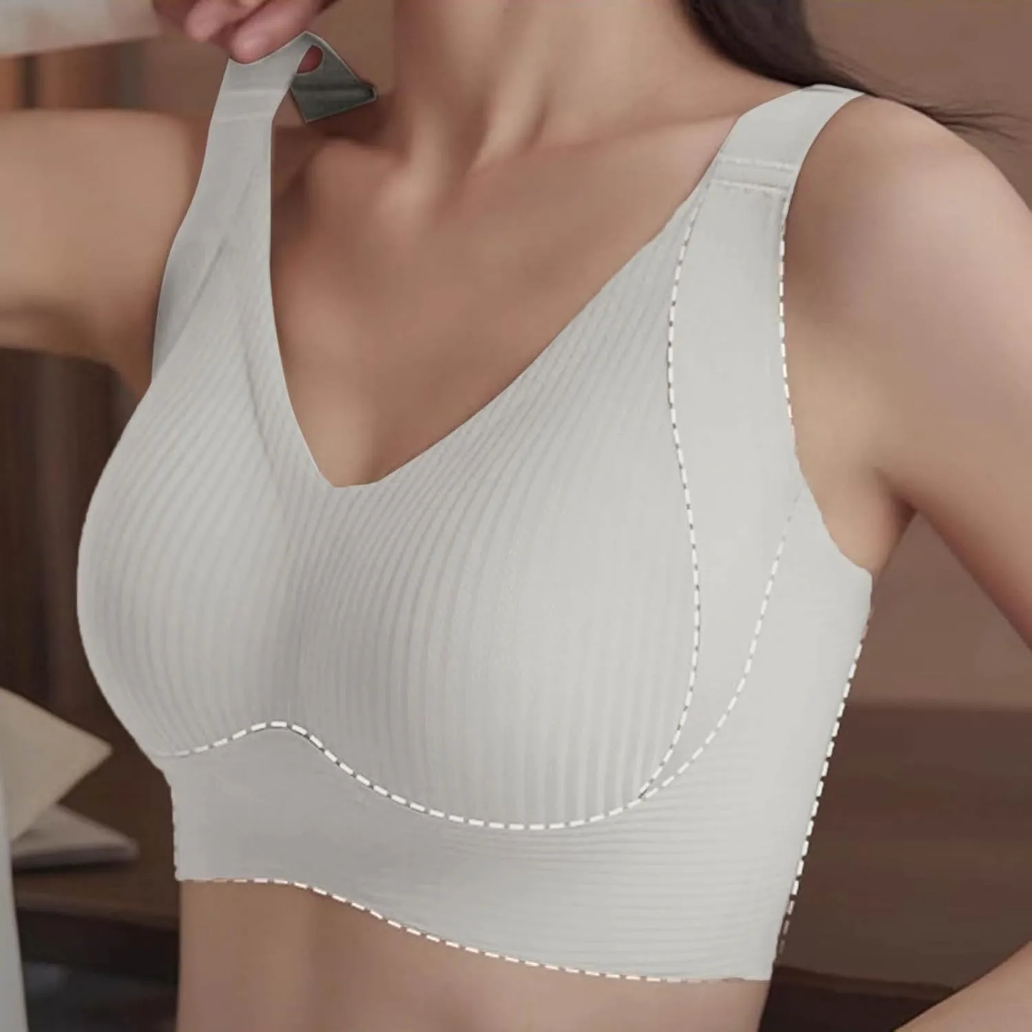 Lifting Bras for Older Women Super Gather Bra Wireless Push-Up Bra -Sagging Bras for Sagging Breasts for Senior