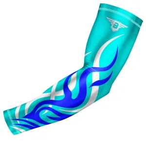 Light Blue Flame Compression Arm Sleeve