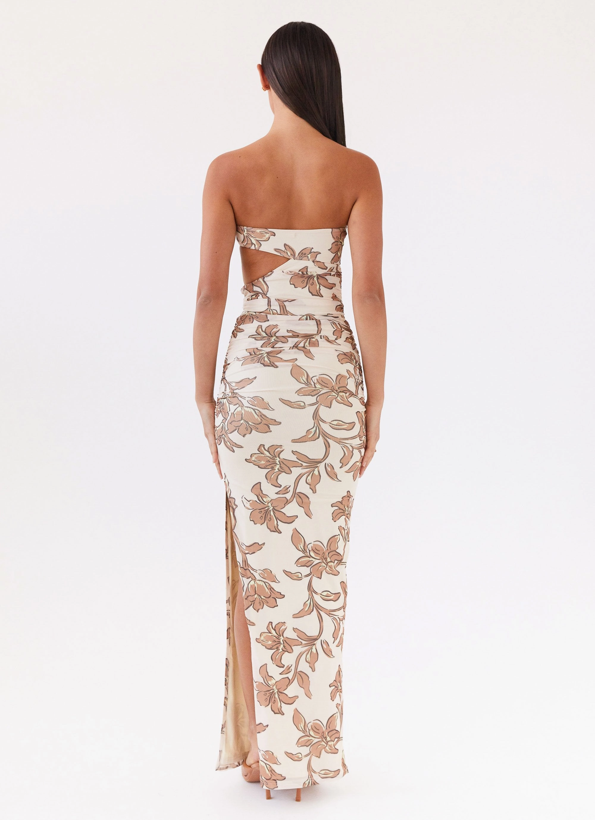 Into Pieces Mesh Maxi Dress - Hazel Bloom Effortless Wear Simple yet chic gown
